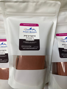 Bag of Classic lard scrappies soap with rose kaolin clay