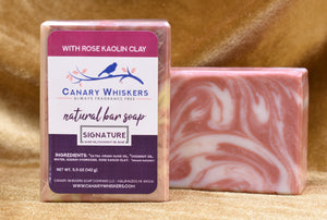 CLEARANCE! Signature rose kaolin clay swirled bar soap (discounted in cart)